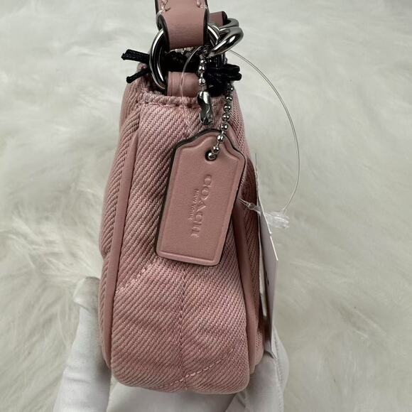 COACH Nolita 19 In Quilted Denim/Sv/Ballerina/Carnation CBK58 NWT - Picture 3 of 10